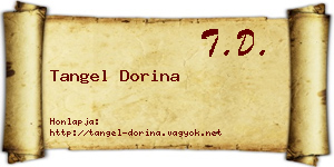 Tangel Dorina névjegykártya